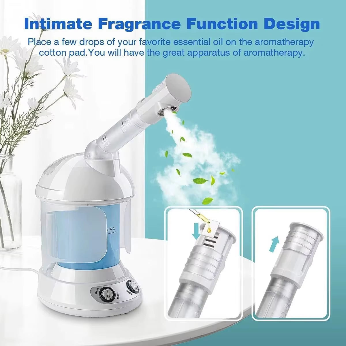 "Revitalize Your Skin with Our Portable Herbal Facial Steamer and Moisturizer - the Ultimate Spa Experience!"