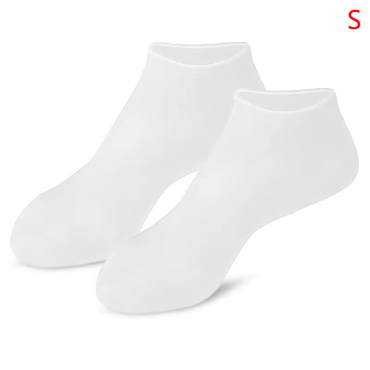 "Revitalize and Pamper Your Feet with Our Silicone Moisturizing Gel Heel Socks - Say Goodbye to Cracked Foot Skin and Cracking with This Spa-Like Feet Care Solution!"